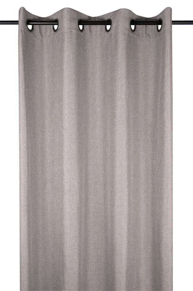 STOF Bea rideau à œillets taupe 140x260 cm polyester