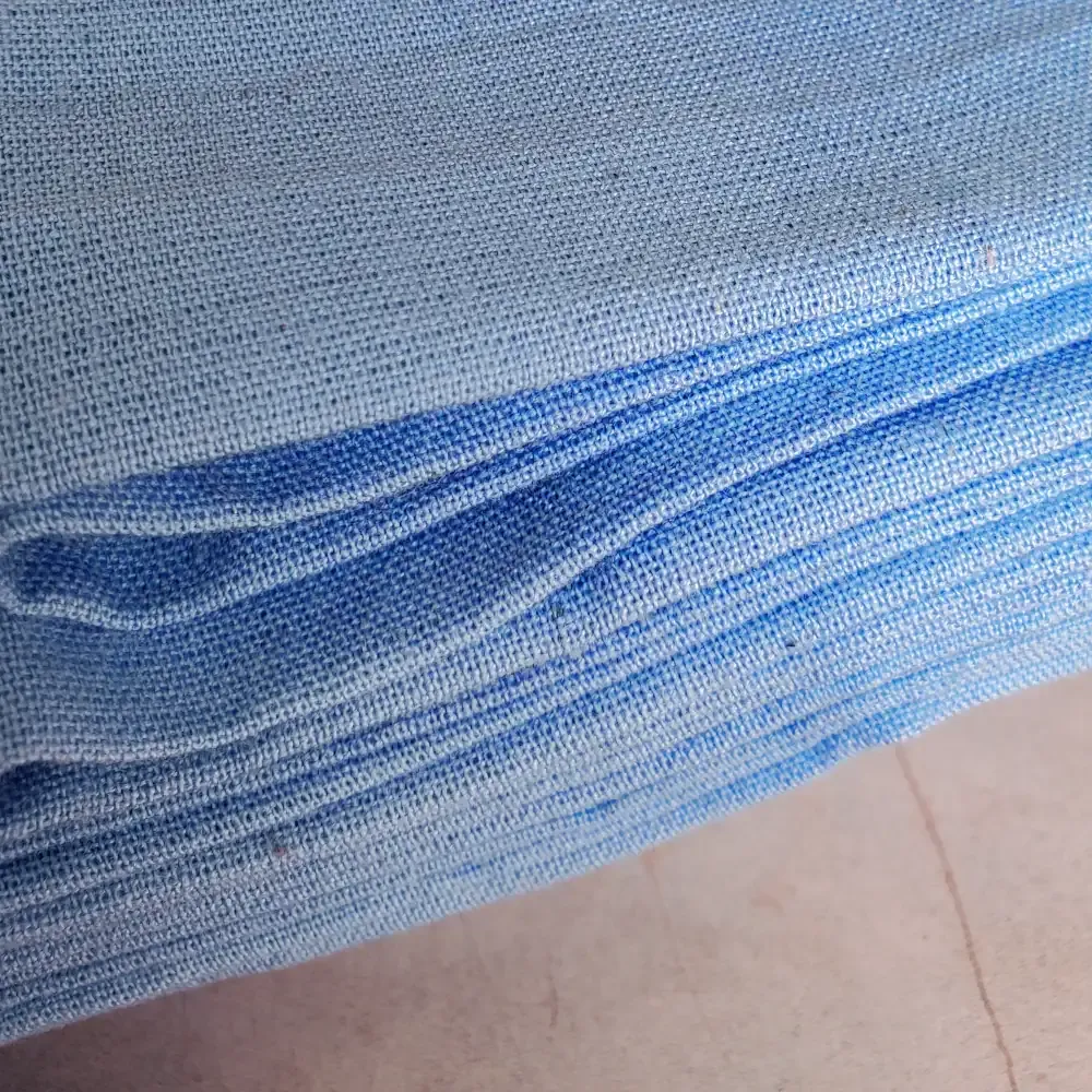 Tribu Indigo pois bleu tissu coton bio au mètre 150cm 120g