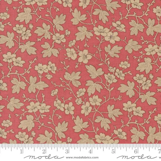 French General Rouenneries Trois 13964 13 tissu coton rouge au mètre