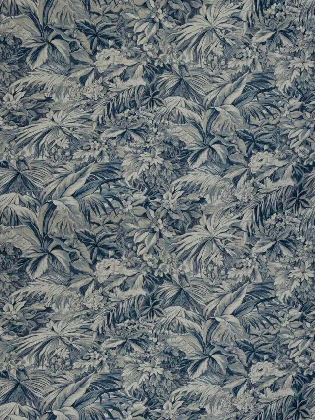 French General Baxter Indigo tissu lin 137 cm au mètre