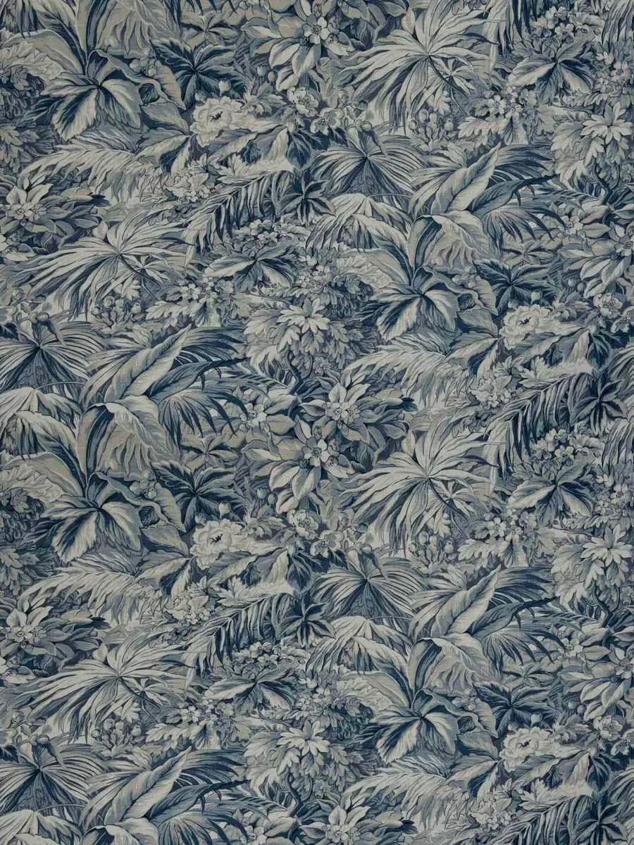 French General Baxter Indigo tissu lin 137 cm au mètre