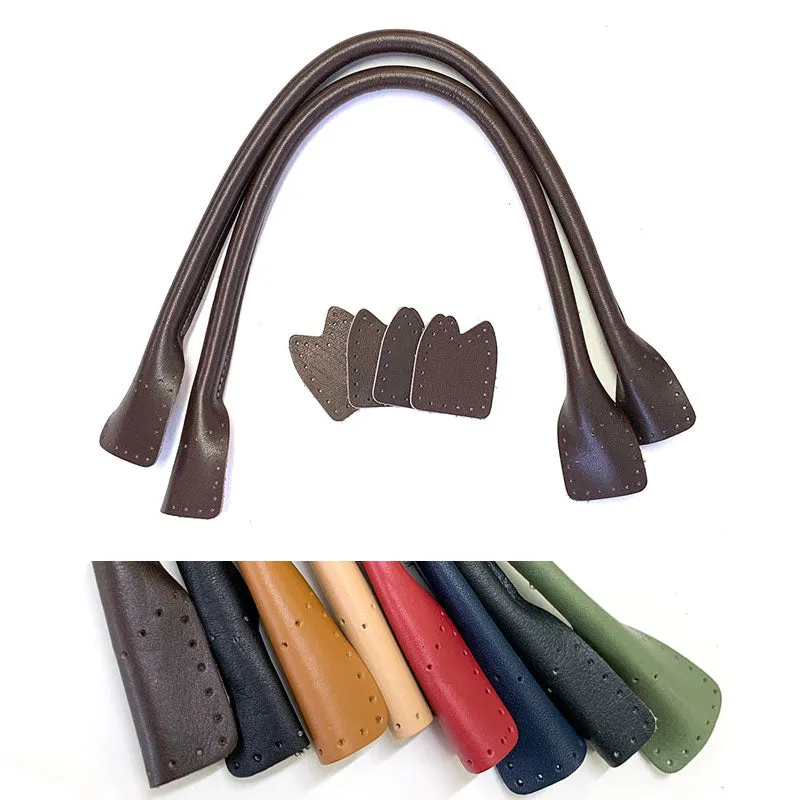 Yoko Saito anse sac cuir véritable 40 cm paire marron