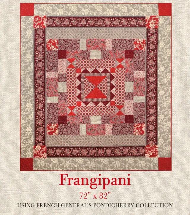 French General Pondicherry Frangipani patron quilt patchwork