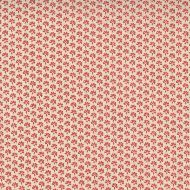 French General Bonheur de Jour 13918 19 tissu coton rouge pearl