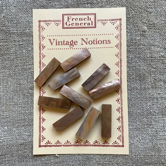 French General Vintage Mother of Pearl perles barre nacre 9x30mm