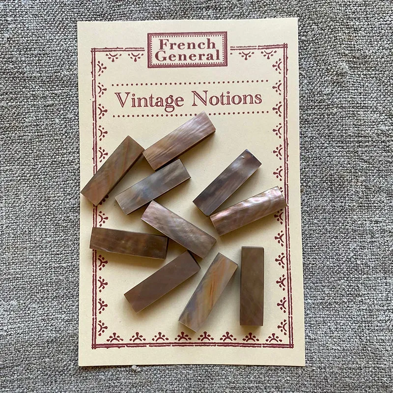 French General Vintage Mother of Pearl perles barre nacre 9x30mm