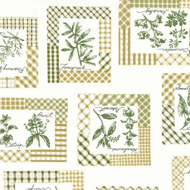 Yoko Saito 2026-05-A07 coupon tissu coton 33x35 cm plantes