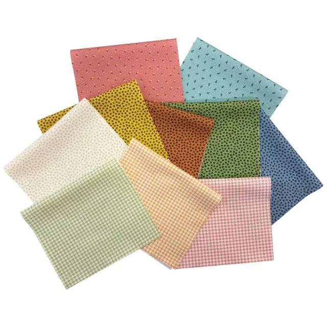 Yoko Saito 2602 Retro Garden lot 10 coupons tissu coton