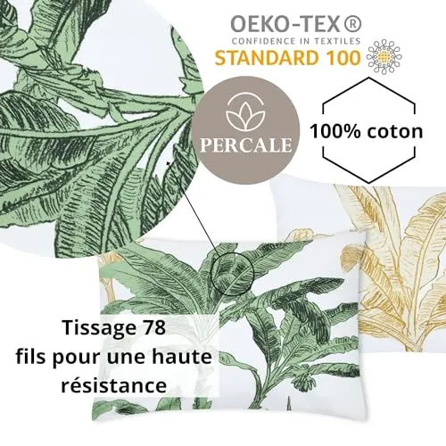 STOF Arama taie d'oreiller 50x70 vert percale