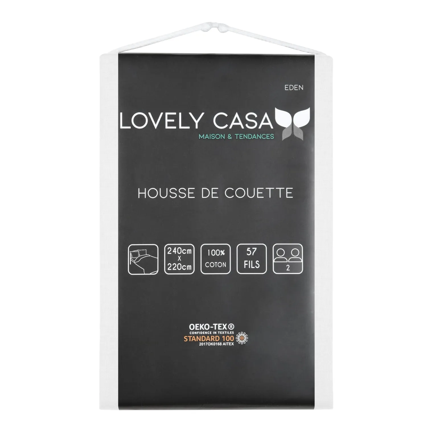 STOF Eden housse de couette 240x220 blanc coton