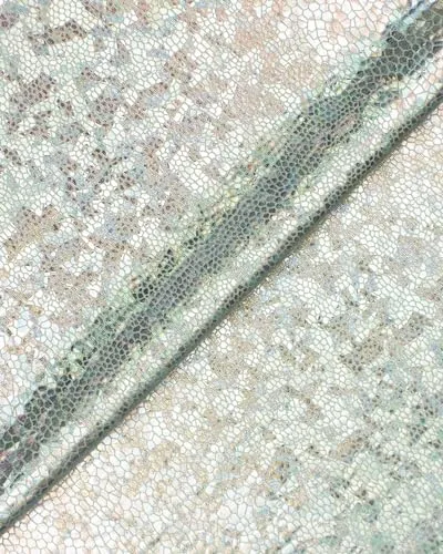 Tissushop Écailles tissu élasthanne argent 1 mètre