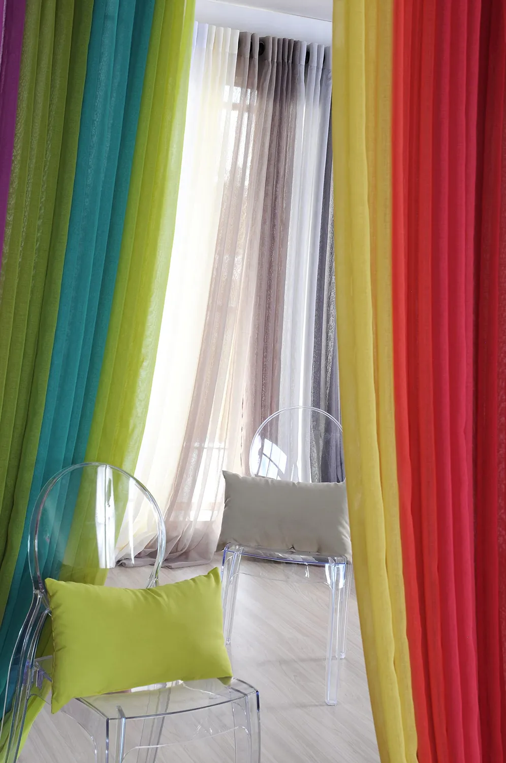 Stof Monna voilage polyester rouge 280x140 cm léger