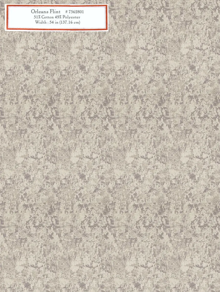 French General Orleans Flint tissu déco gris au mètre 137cm