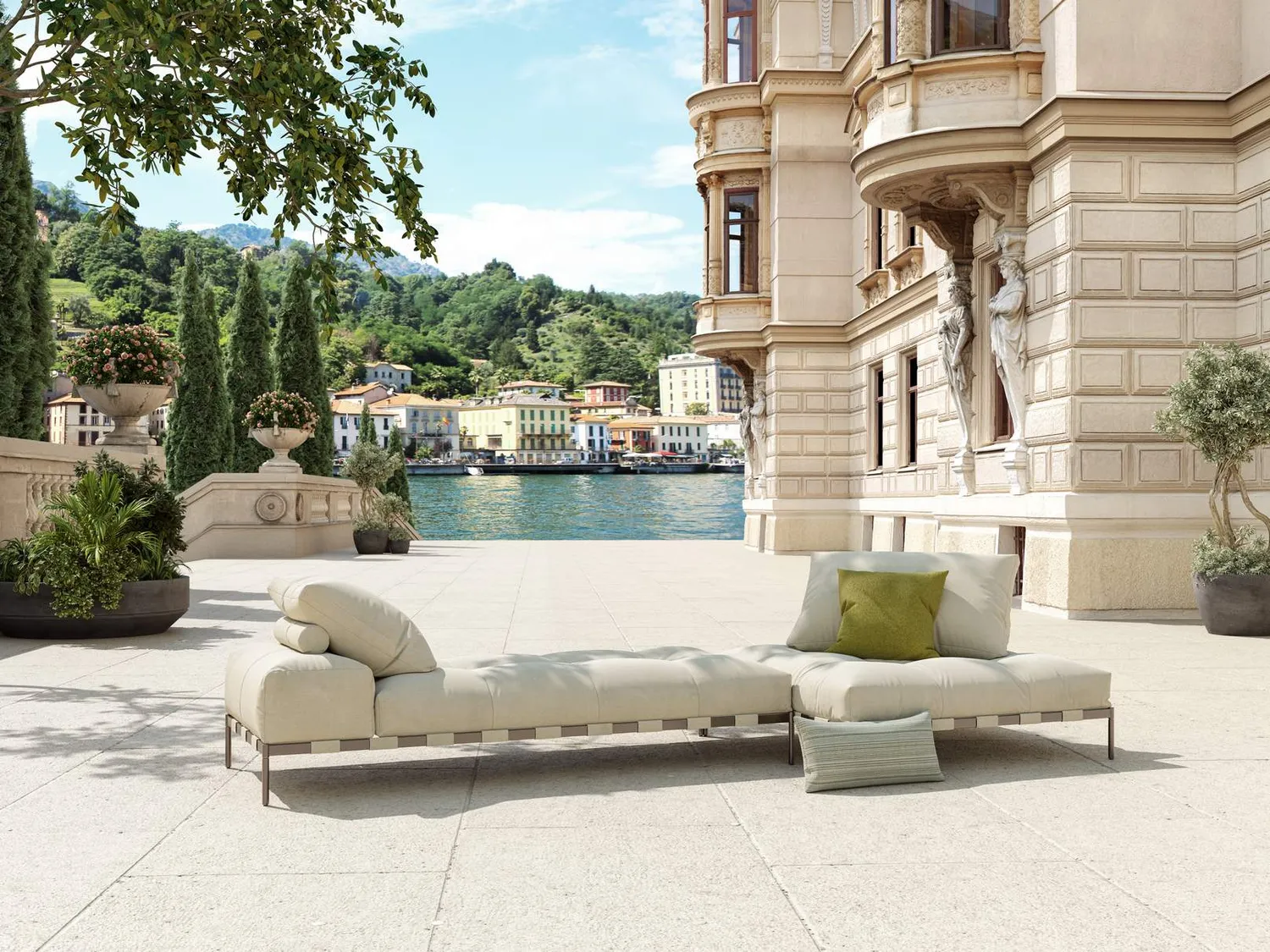 Elastron Valencia Collection tissu outdoor recyclé cement au mètre