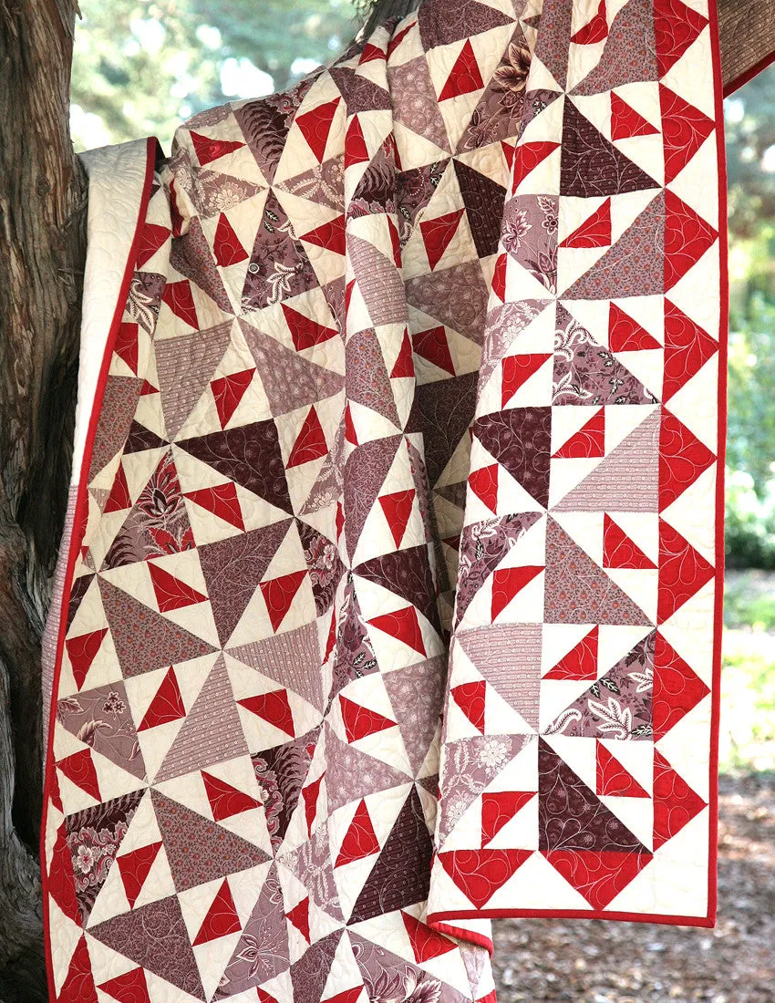 French General Ville Fleurie Les Petales patron quilt papier