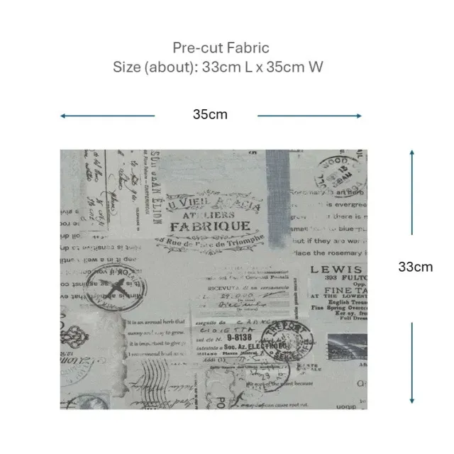 Yoko Saito 2026-06-A04 coupon coton lettres 33x35 cm
