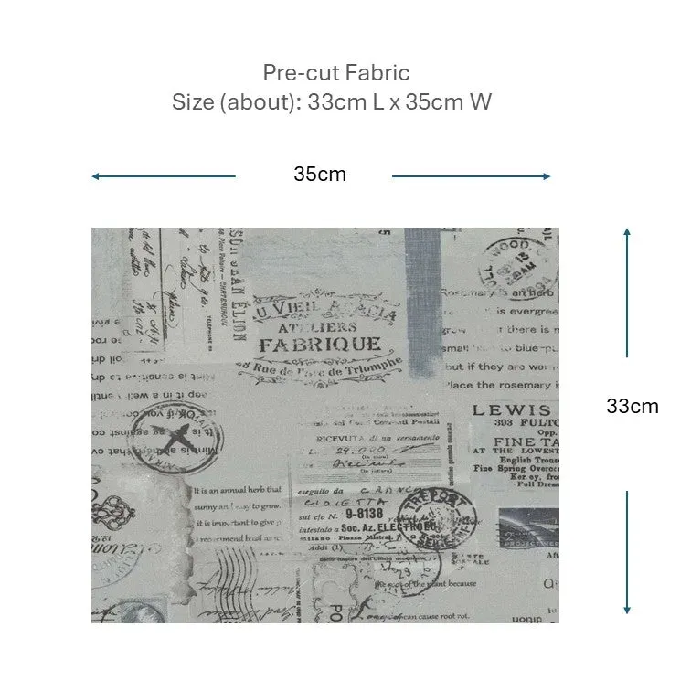 Yoko Saito 2026-06-A04 coupon coton lettres 33x35 cm