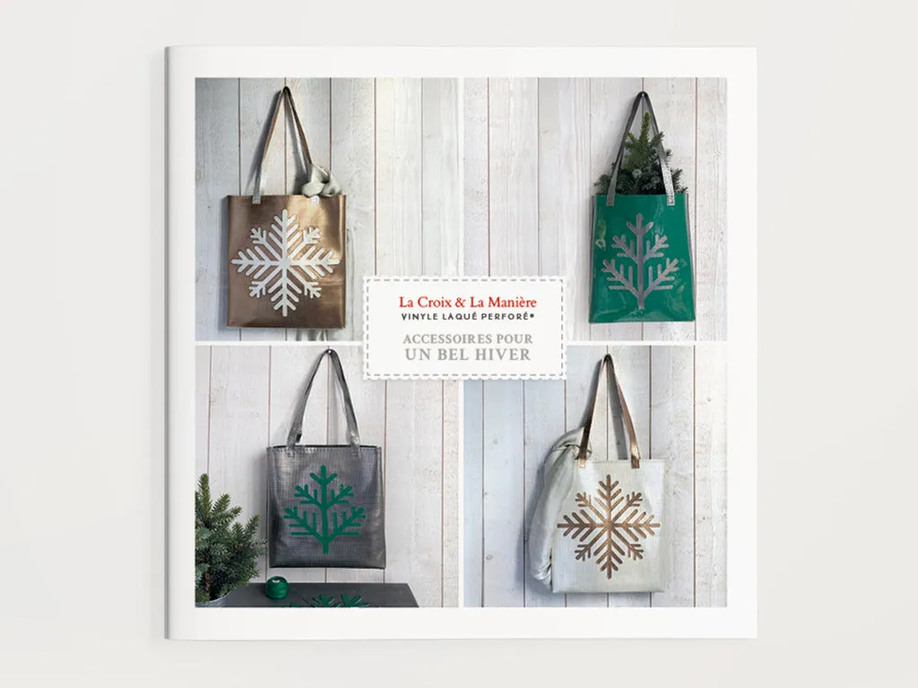 La Croix et La Manière Kit tote bag branche de sapin vinyle 24x30 cm