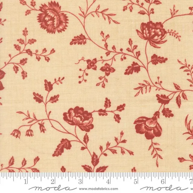 French General Le Jardin Rouge Pearl 36155 15 tissu coton au mètre