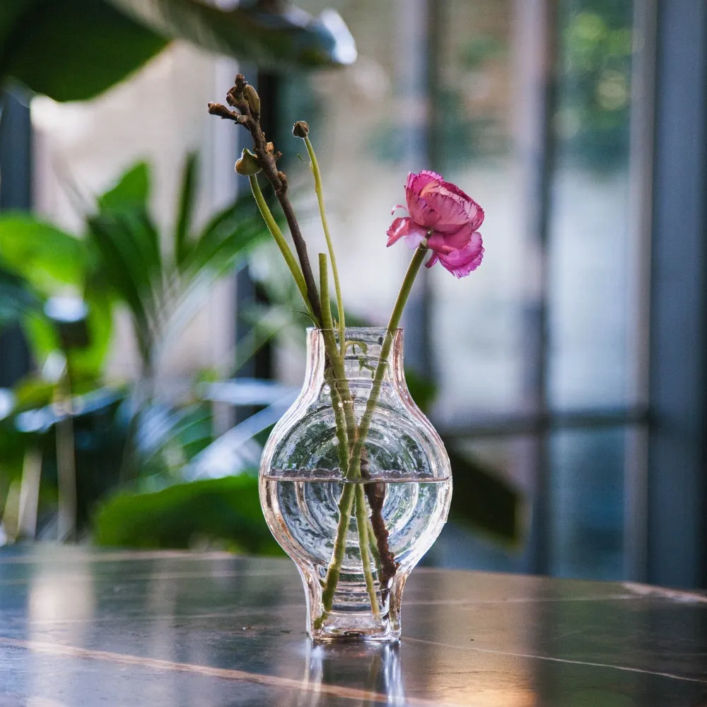 La Maison Naïve Petit Vase Rond Rose Verre Recyclé