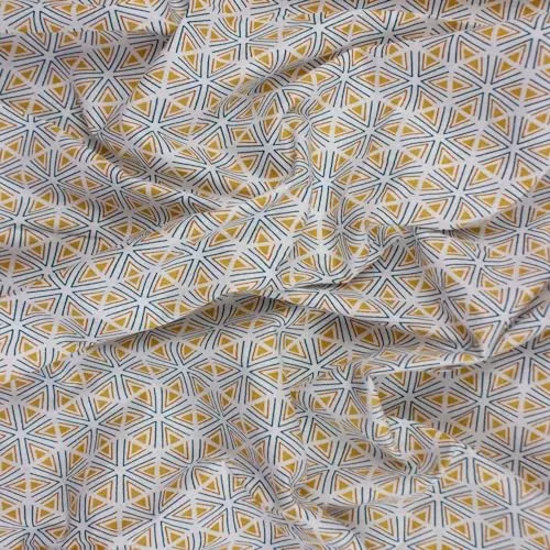 Tissushop Tripoli tissu popeline moutarde 1,5 mètre 160cm