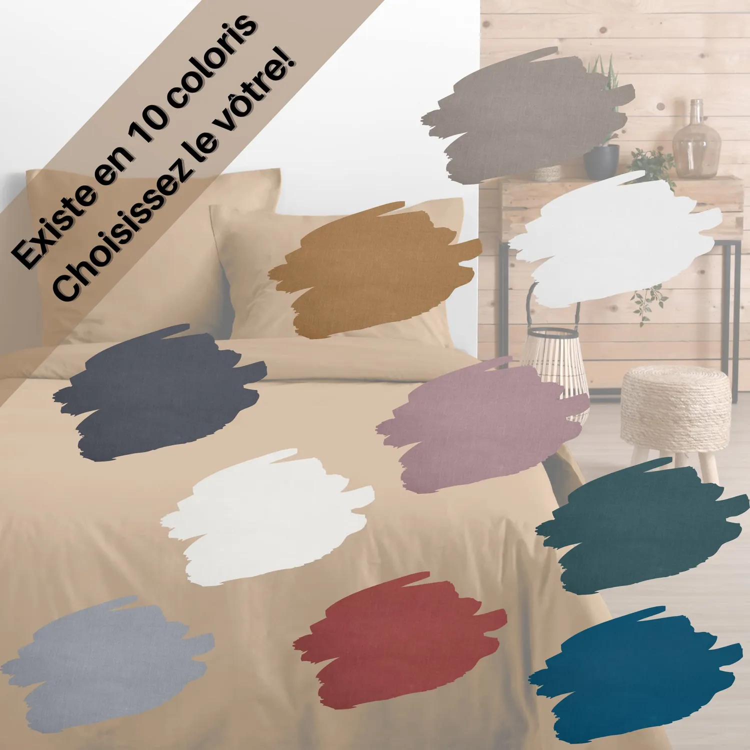 Stof Eden taie d’oreiller 63x63 cm curry coton
