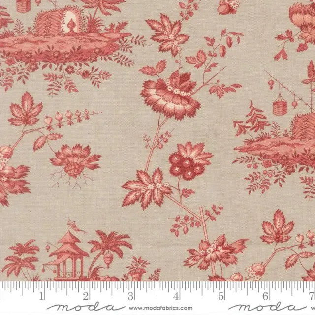 French General Fleur de Paris 13992 15 tissu coton gris floral