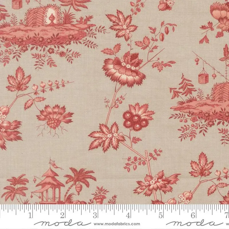 French General Fleur de Paris 13992 15 tissu coton gris floral