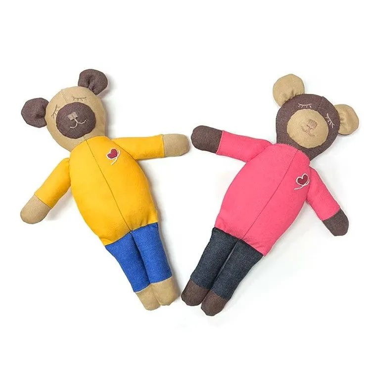 Yoko Saito Sleepy Bear Vol.3 kit peluche denim 27 cm jaune