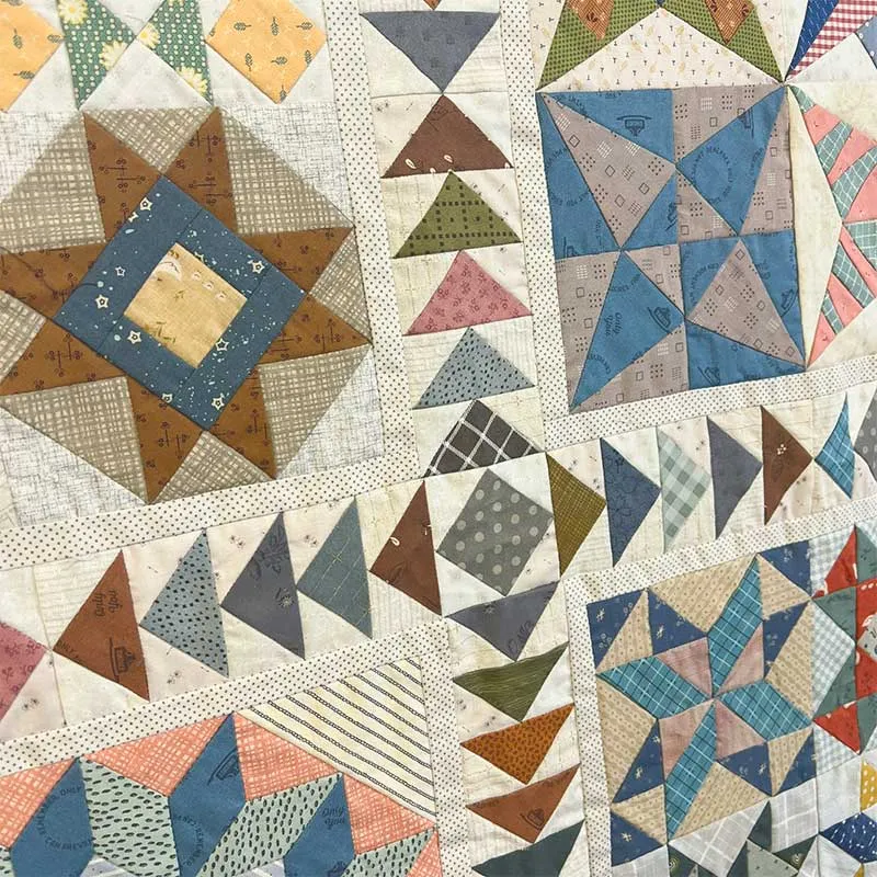 Yoko Saito Star Sampler Quilt 5 kit quilt 84 cm pois