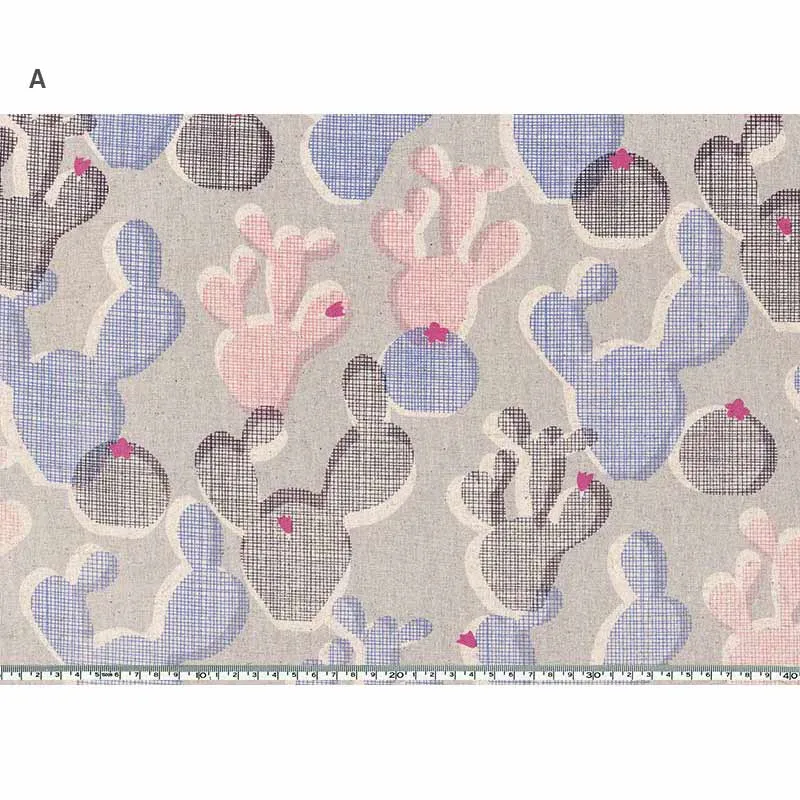 Yoko Saito Original Print 10730 tissu au mètre coton lin cactus