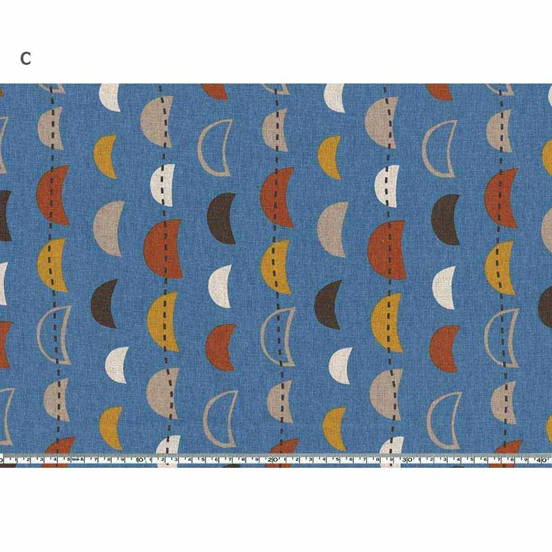 Yoko Saito 10728 tissu coton lin lune au mètre