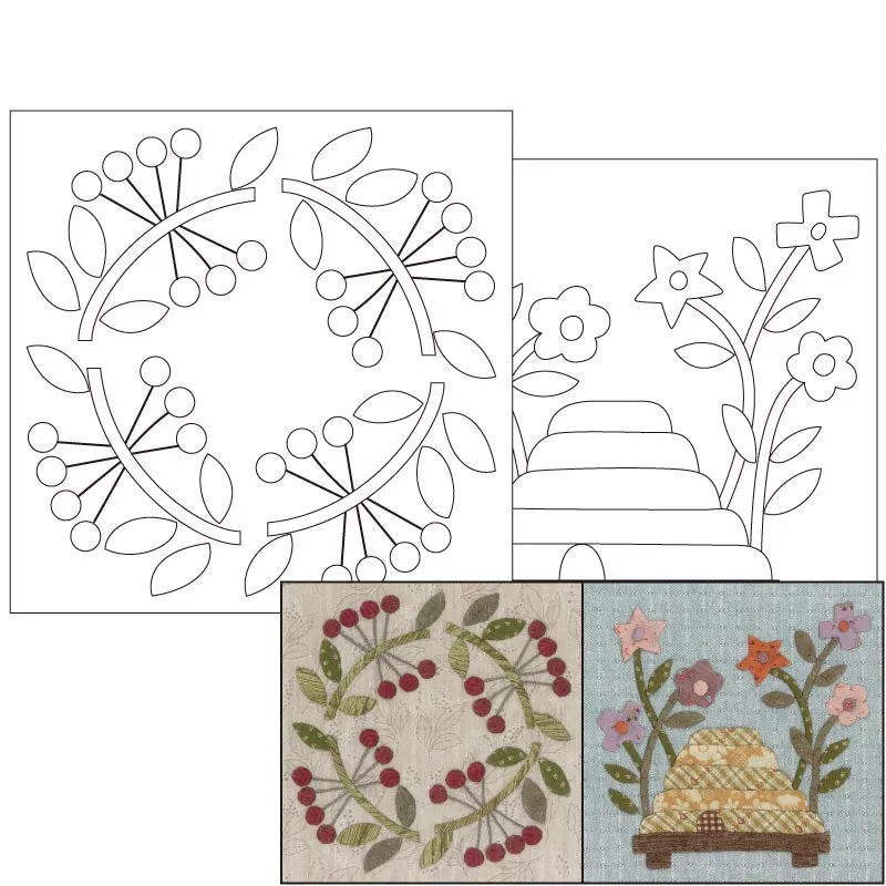 Yoko Saito Baltimore patron tapisserie appliqué 78cm