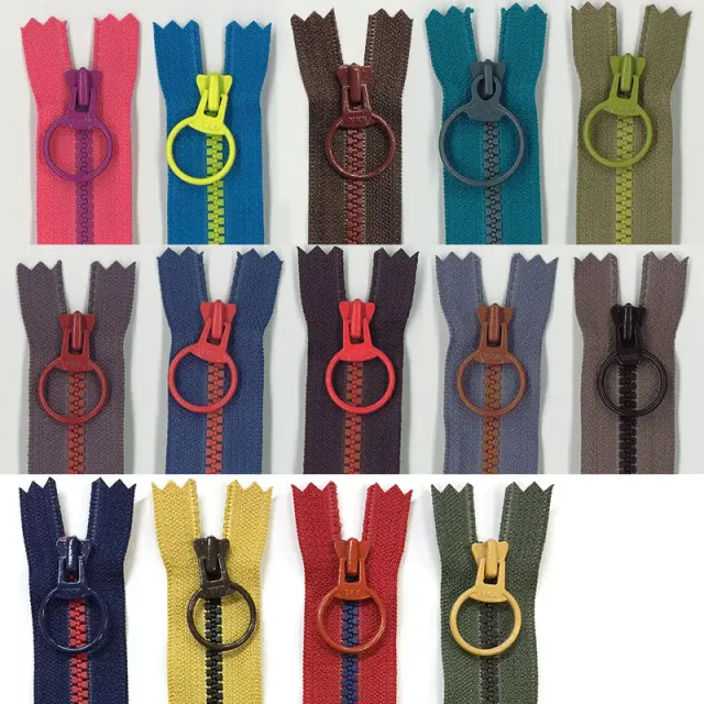 Yoko Saito fermeture bicolore 20 cm pour sac