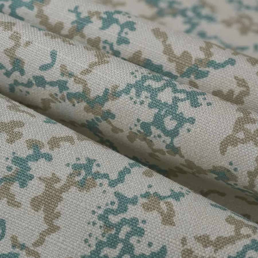 French General Amandine La Mer Indigo tissu ameublement au mètre