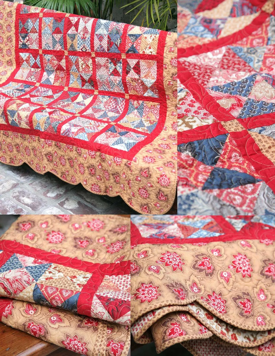 French General Rue Indienne patron quilt La Vie Boheme 54"