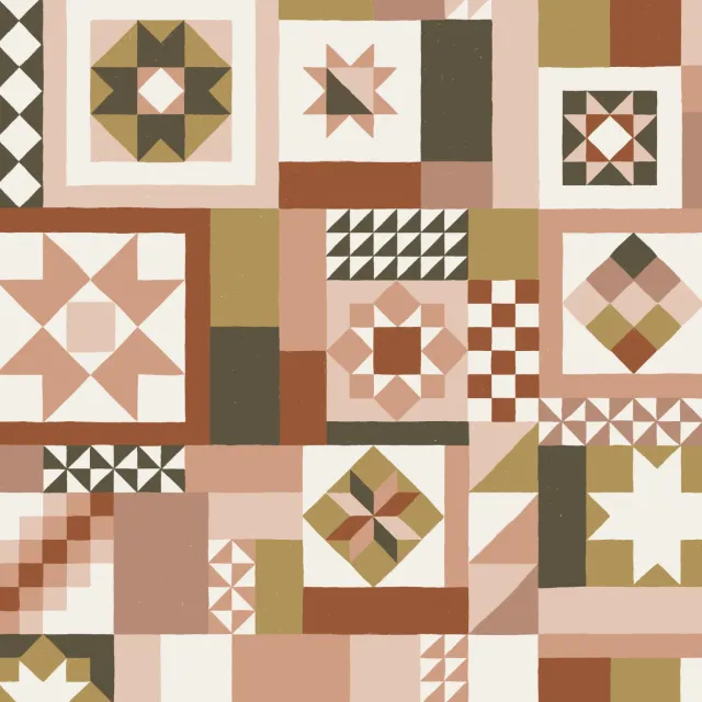 La Maison Naïve Crêpe Marocain Patchwork Cannelle échantillon