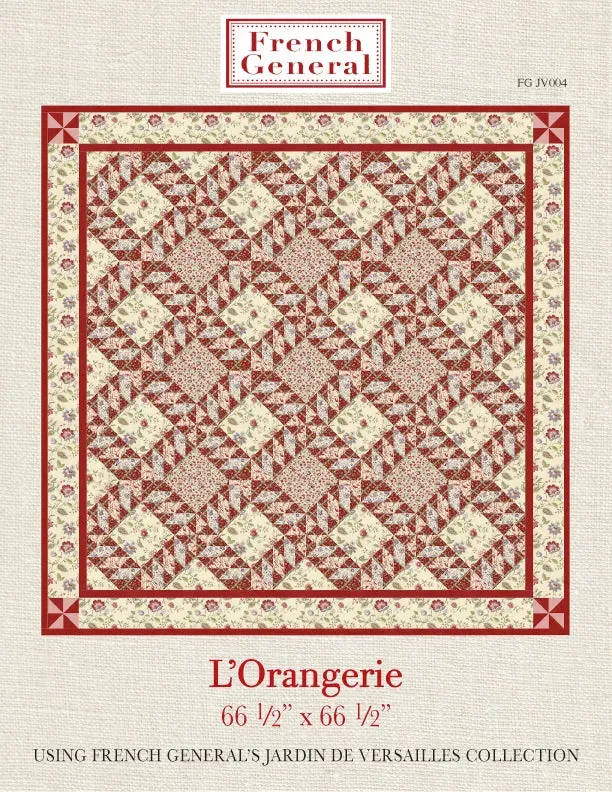 French General Jardin de Versailles L'Orangerie patron quilt