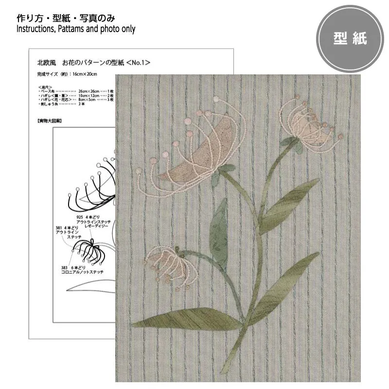 Yoko Saito Fleurs Scandinaves patron appliqué No.1