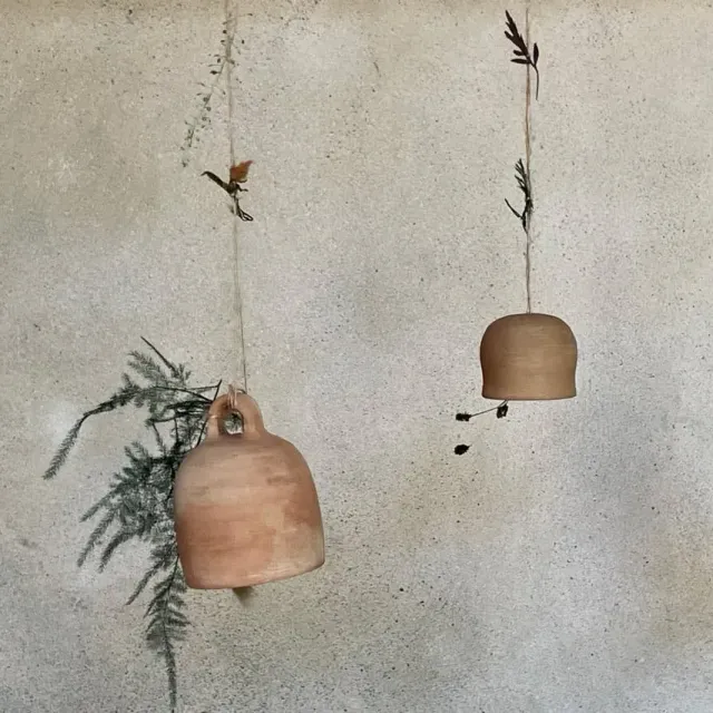 La Maison Naïve Cloche à Fleurs Séchées terre cuite taille S