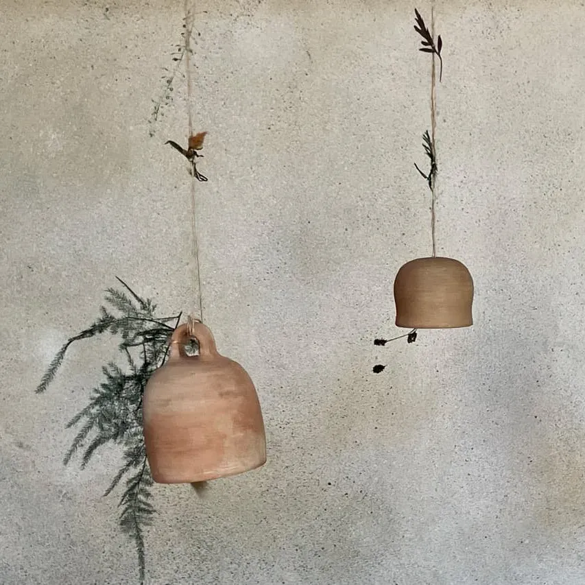 La Maison Naïve Cloche à Fleurs Séchées terre cuite taille S