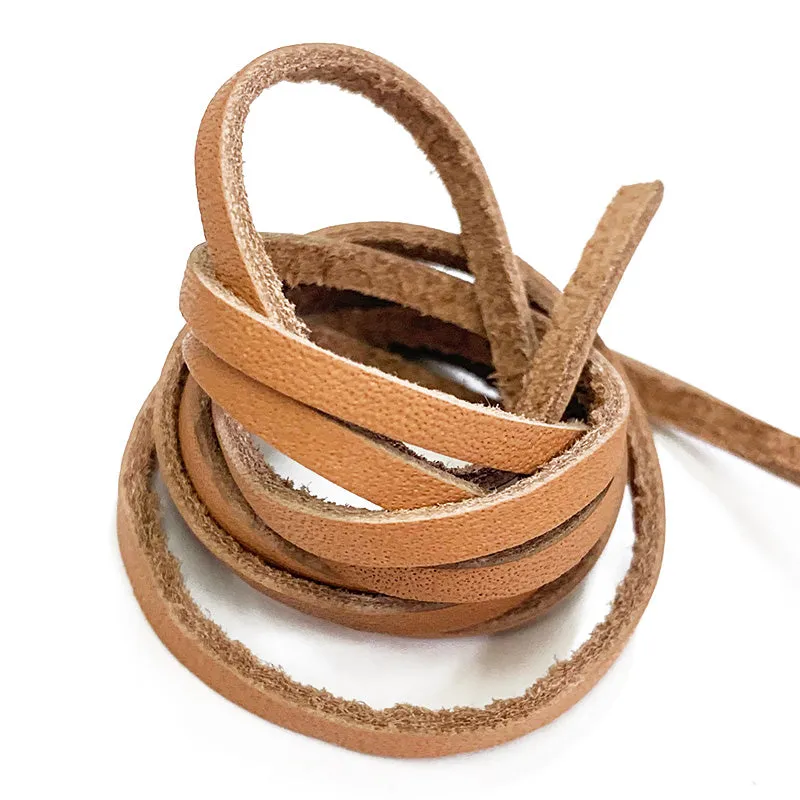 Yoko Saito cordon cuir rond tanné noir 3 mm 90 cm