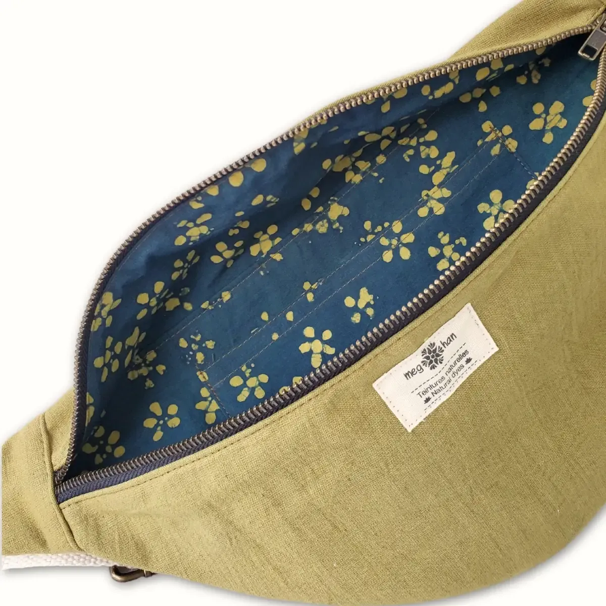 Tribu Indigo banane coton bio kaki grenade indigo 44 cm
