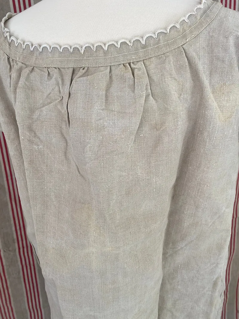 French General Chemise n°6 chemise chanvre ancien taille 6-8