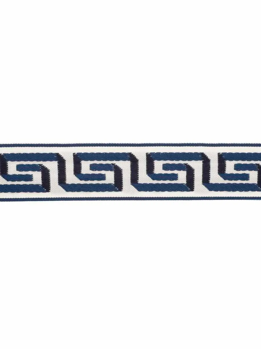French General Renier Indigo galon ameublement coton 7cm