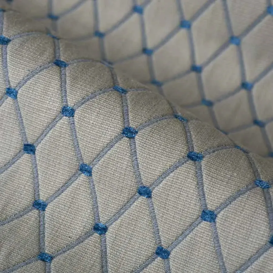 French General Margo Azure tissu ameublement indigo