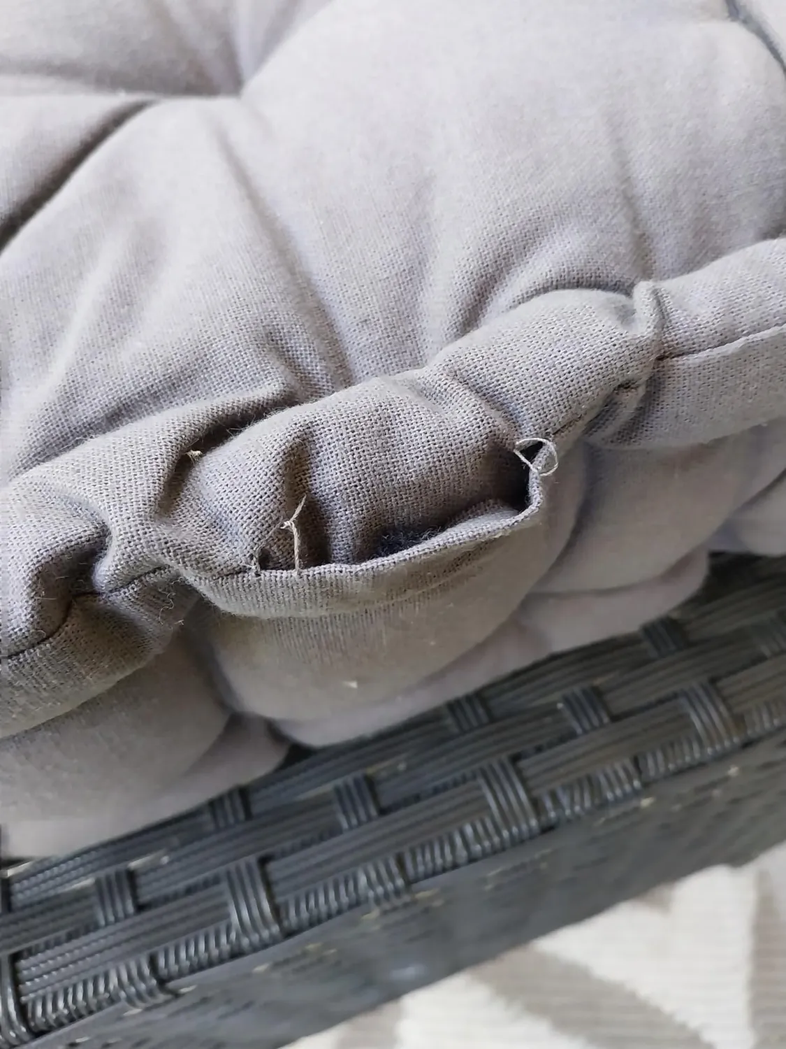 STOF Duo coussin de sol 45x45 gris matelassé