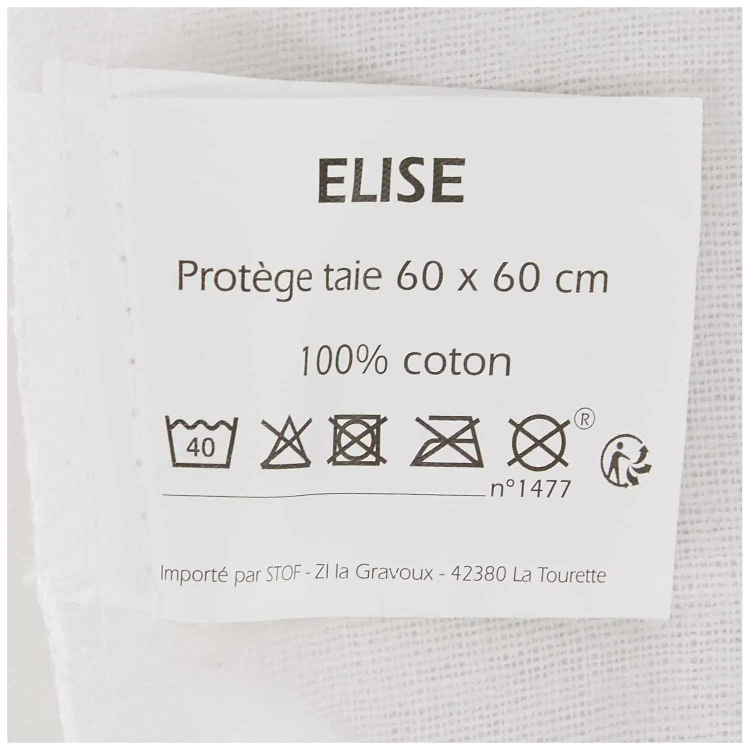 Stof protège-oreiller 60x60 cm blanc imperméable