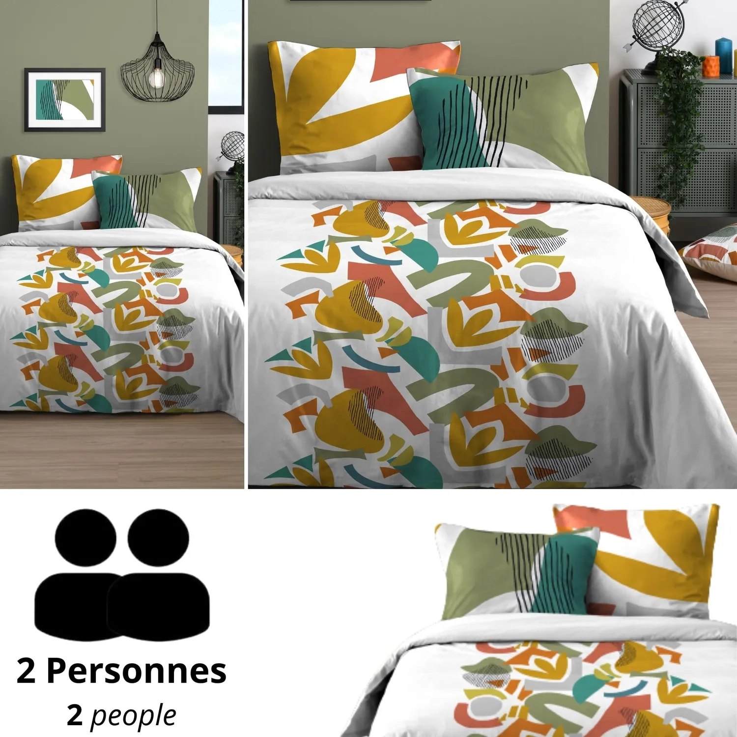 STOF Varisco parure housse couette 240x220 multicolore