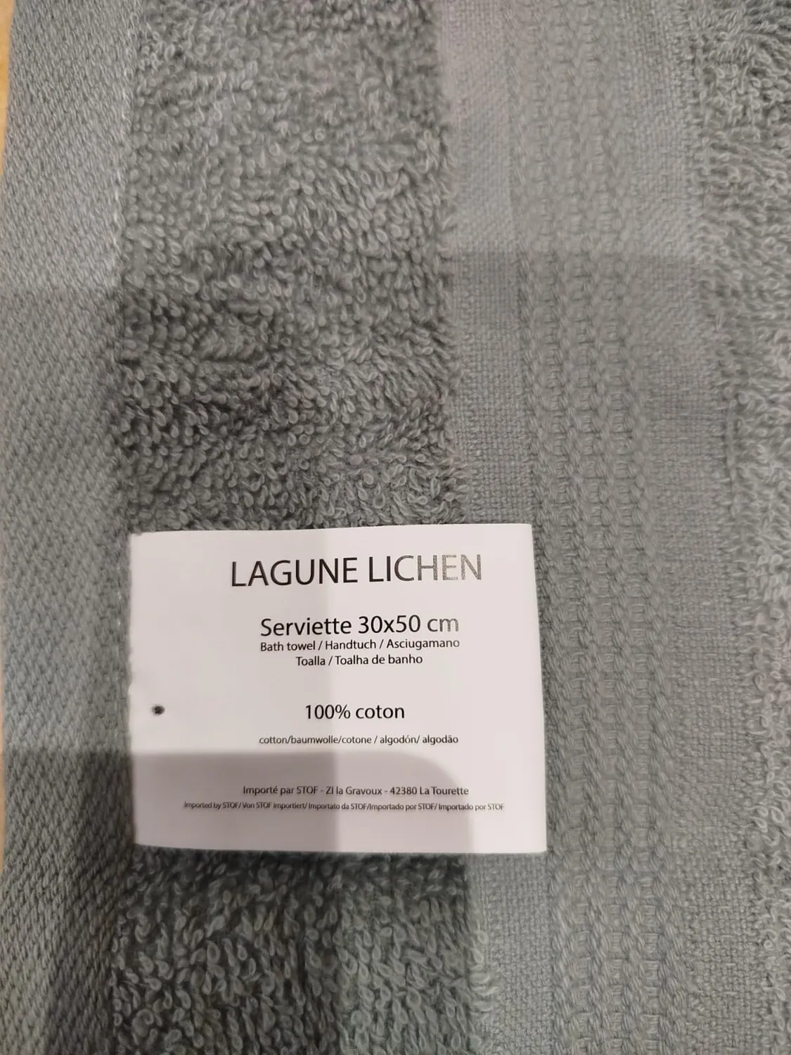 STOF Lagune serviette de bain 70x140 blanc bio